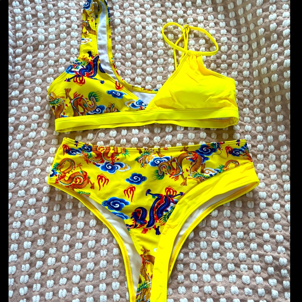 Yellow bathing suit